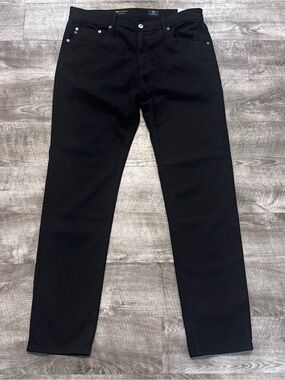 AG Adriano Goldschmied NWT Tellis Modern Slim Black Jeans Mens Sz. 36x32